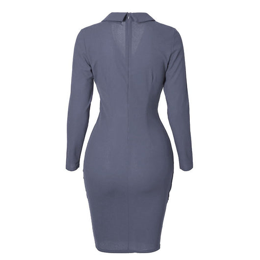 Vestido Largo de Botones con Cintura Marcada - Image 6