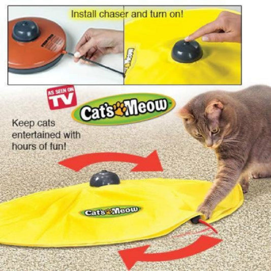 Juguete Giratorio Interactivo para Gatos - Entretenimiento Automático Antiestrés