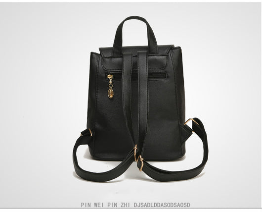 Mochila Escolar de Cuero PU para Adolescentes - Diseño Herald Fashion con Asa Superior - Image 4