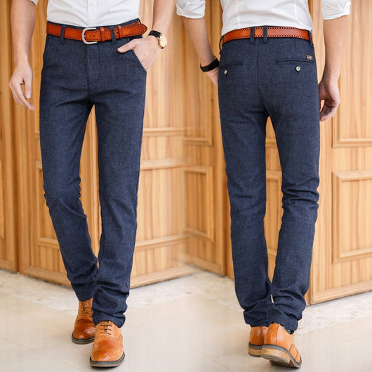Pantalones Casuales de Algodón y Lino para Hombre - Estilo Business Otoño - Image 3