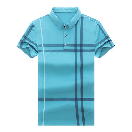 Polo Rayas Verano Hombre Slim Fit Streetwear Manga Corta - Image 11