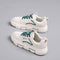 Zapatillas Blancas Casuales con Suela Gruesa y Malla Transpirable
