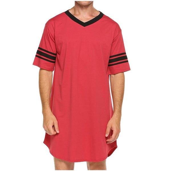 Pijama Corto Cuello V con Detalles en Costuras para Hombre