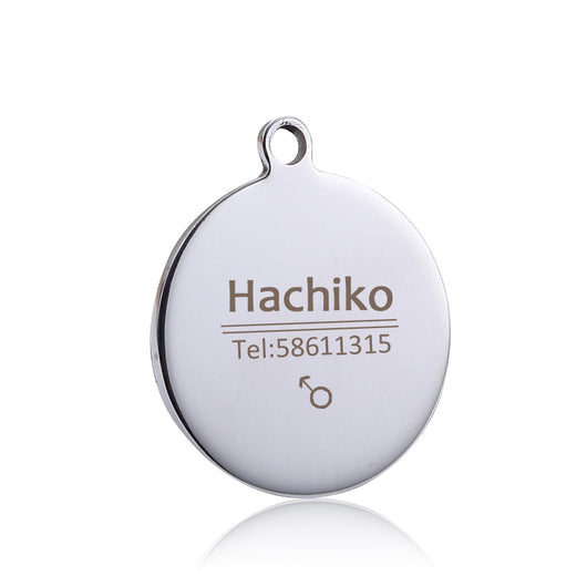 Placa de Identificación para Mascotas en Acero Titanio con Grabado Personalizado - Image 5