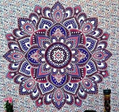 Tapiz Mandala Indio Verde Azul Floral - Manta Multiusos 210x150cm - Image 3
