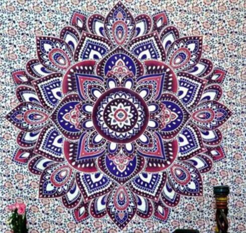 Tapiz Mandala Indio Verde Azul Floral - Manta Multiusos 210x150cm - Image 3