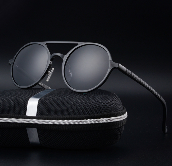 Gafas de Sol Polarizadas Vintage Redondas para Hombre - Aluminio y Magnesio - Image 7