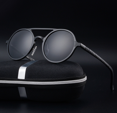 Gafas de Sol Polarizadas Vintage Redondas para Hombre - Aluminio y Magnesio - Image 7