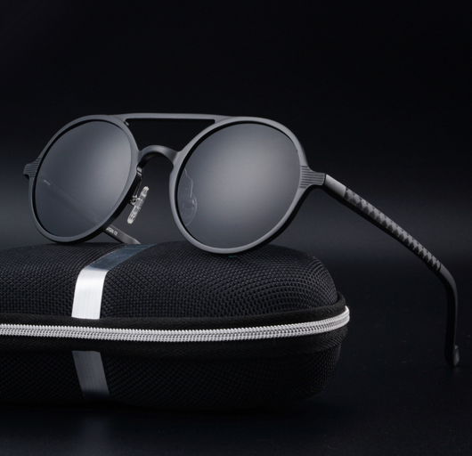 Gafas de Sol Polarizadas Vintage Redondas para Hombre - Aluminio y Magnesio - Image 7