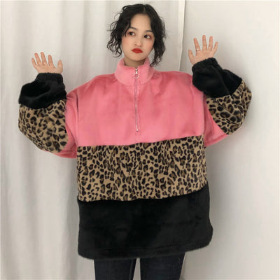 Buzo Cuello Alto con Cierre Estampado Leopardo - Image 18