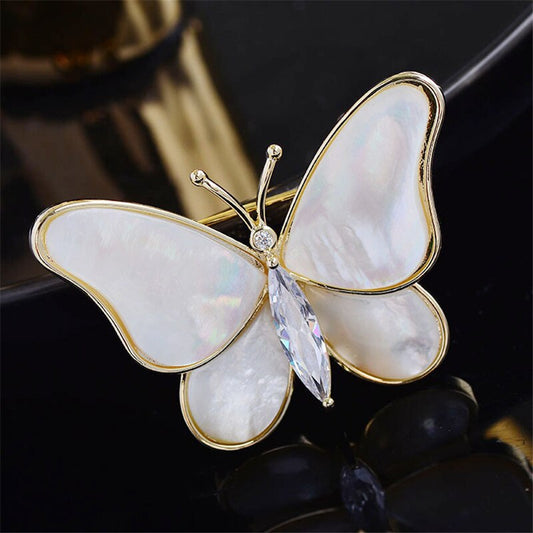 Broche Mariposa Circón Fritilaria - Temperamento Elegante