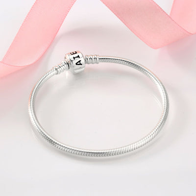 Pulsera de Plata Esterlina S925 con Cadena de Serpiente y Dijes Intercambiables - Image 14