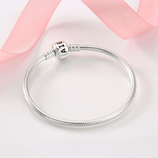 Pulsera de Plata Esterlina S925 con Cadena de Serpiente y Dijes Intercambiables - Image 14