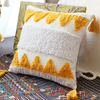 Almohada Lumbar Minimalista con Funda de Patrón Moderno - Image 14