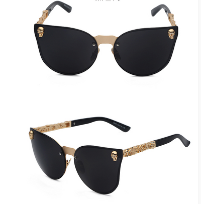 Gafas de Sol Góticas Reflectantes con Marco Metálico Grande - Estilo Personalidad - Image 3