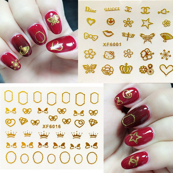 Calcomanías Impermeables con Estampado en Caliente para Uñas