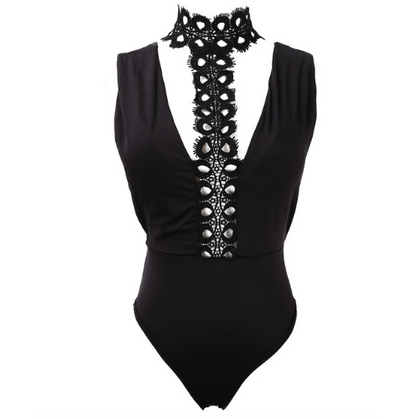 Conjunto Sensual de Encaje Elástico