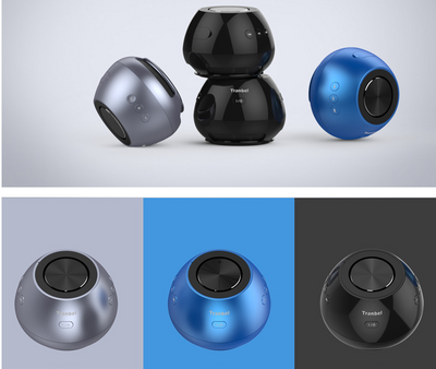 Parlante Bluetooth Redondo Geek de Escritorio