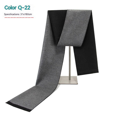 Bufanda de Invierno Rayada en Cashmira Artificial para Hombre - Image 22