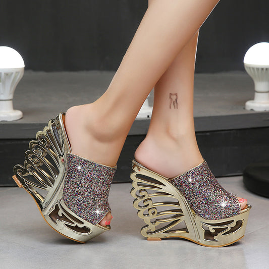 Zapatos de Novia en Oro y Plata - Image 2
