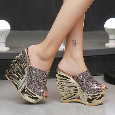 Zapatos de Novia en Oro y Plata - Image 2