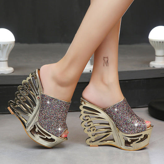 Zapatos de Novia en Oro y Plata - Image 2