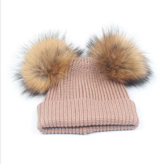 Gorro Tejido Cálido con Orejeras de Pompones para Niños - Otoño e Invierno - Image 9