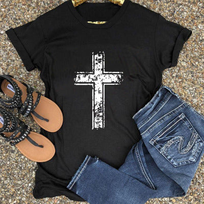 Camiseta de Algodón Cross para Mujer - Manga Corta