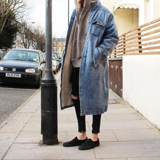 Abrigo Denim Forrado en Felpa para Otoño e Invierno - Image 4
