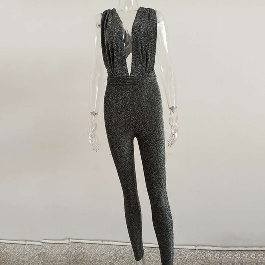 Enterizo de Seda Brillante con Tirantes Sexy - Image 30