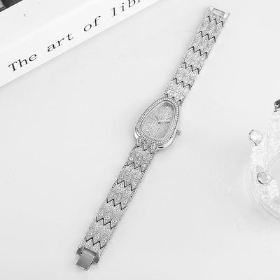 Reloj de Acero con Cadena Brillante y Diamantes Incrustados - Image 15