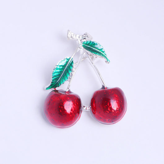 Broche Floral con Cristales de Cereza y Gota de Aceite - Image 11