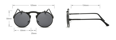 Gafas de Sol Steampunk Vintage Abatibles con Protección UV - Marco Metal Unisex - Image 3