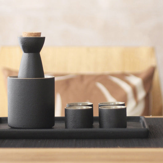Juego de Copas de Vino Cerámica Zen Estilo Tinta Japonesa - Image 9
