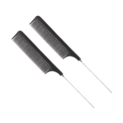 Peine de Acero Plástico Negro con Dientes Finos y Punta Afilada - Image 7