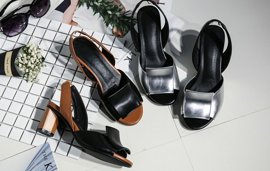Sandalias de Tacón Bajo Punta Pez para Mujer - Image 5