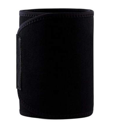 Person wearing a black neoprene abdominal waist trainer, with visible sweat on their toned midsection. - Image 2