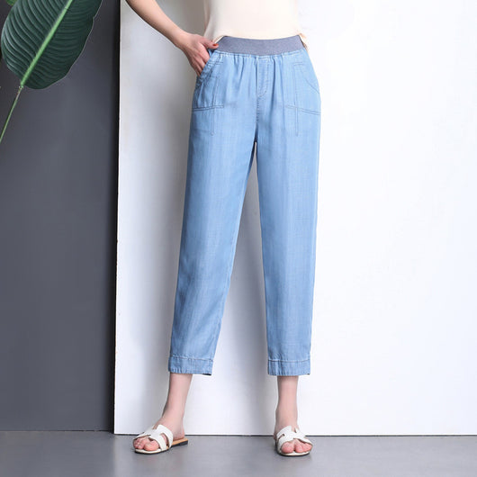 Pantalones Harem de Tencel Drapeado - Image 13