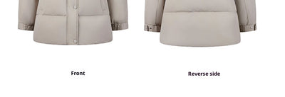 Chaqueta Acolchada con Cuello de Piel de Zorro - Largo Medio - Image 11