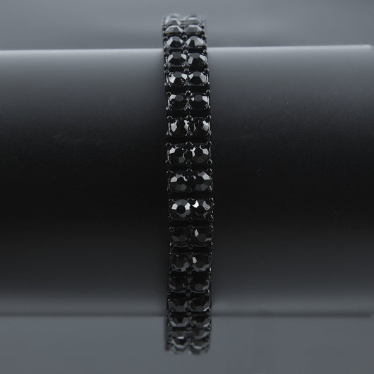 Pulsera de 2 Filas con Brillantes Estilo Hip Hop para Hombre - Image 8