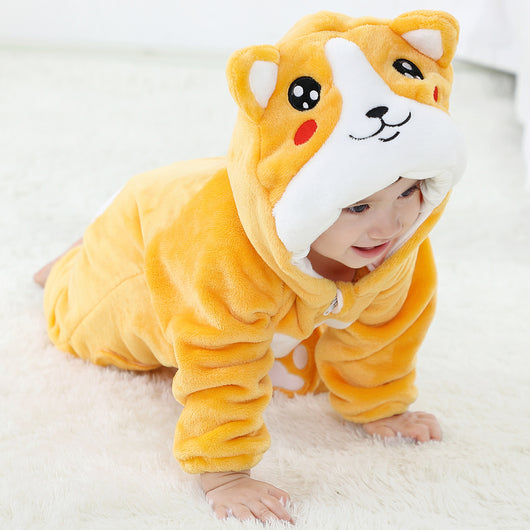 Pijama Enterizo de Franela con Diseño de Animales para Bebé - Image 9