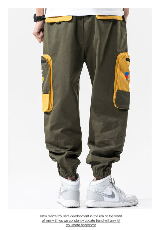 Pantalones Cargo Holgados con Bloques de Color y Bolsillos Amplios - Image 3