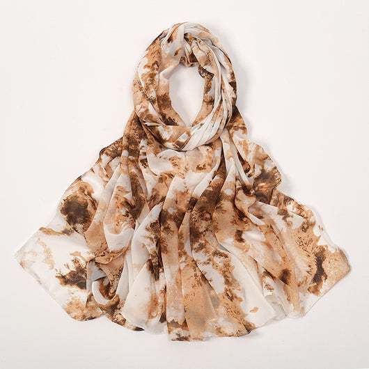 Pañuelo Ligero de Gasa Estampado Floral para Primavera y Verano - Image 37