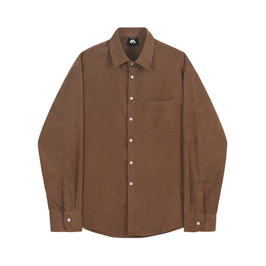 Camisa de Pana Vintage de Manga Larga para Hombre - Image 5