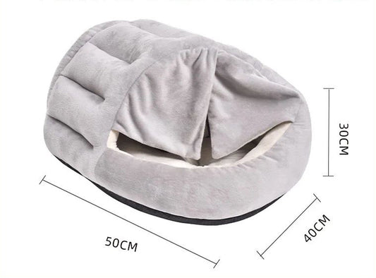 Cama Térmica Felina Cerrada con Cortina - Nido de Invierno Premium - Image 2