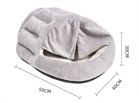 Cama Térmica Felina Cerrada con Cortina - Nido de Invierno Premium