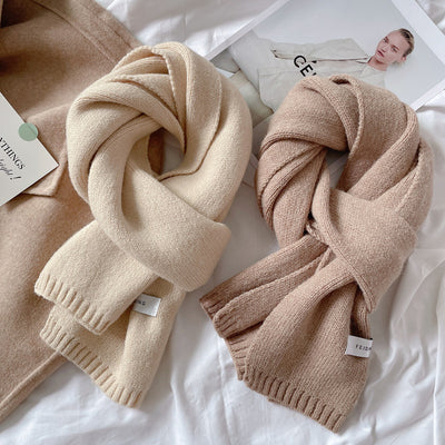 Bufanda de Lana Tejida para Mujer - Abrigo Grueso Invierno y Otoño - Image 11