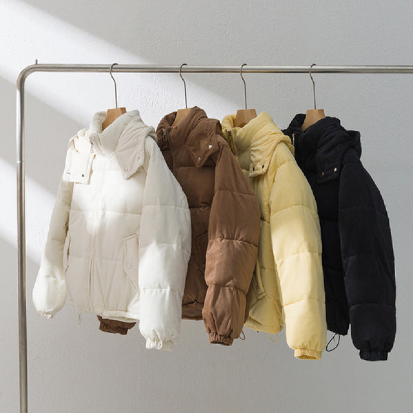 Chaqueta Acolchada de Pana para Mujer - Diseño Moderno y Cálido