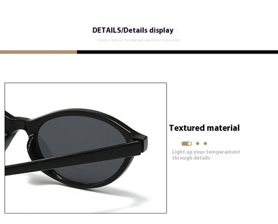 Retro fashion small frame sunglasses with translucent brown frames and yellow oval lenses, viewed from an angle. - Image 14