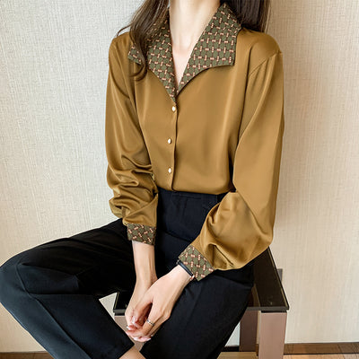 Blusa Retro Estilo Hong Kong - Camisa Manga Larga Versátil y Elegante - Image 4